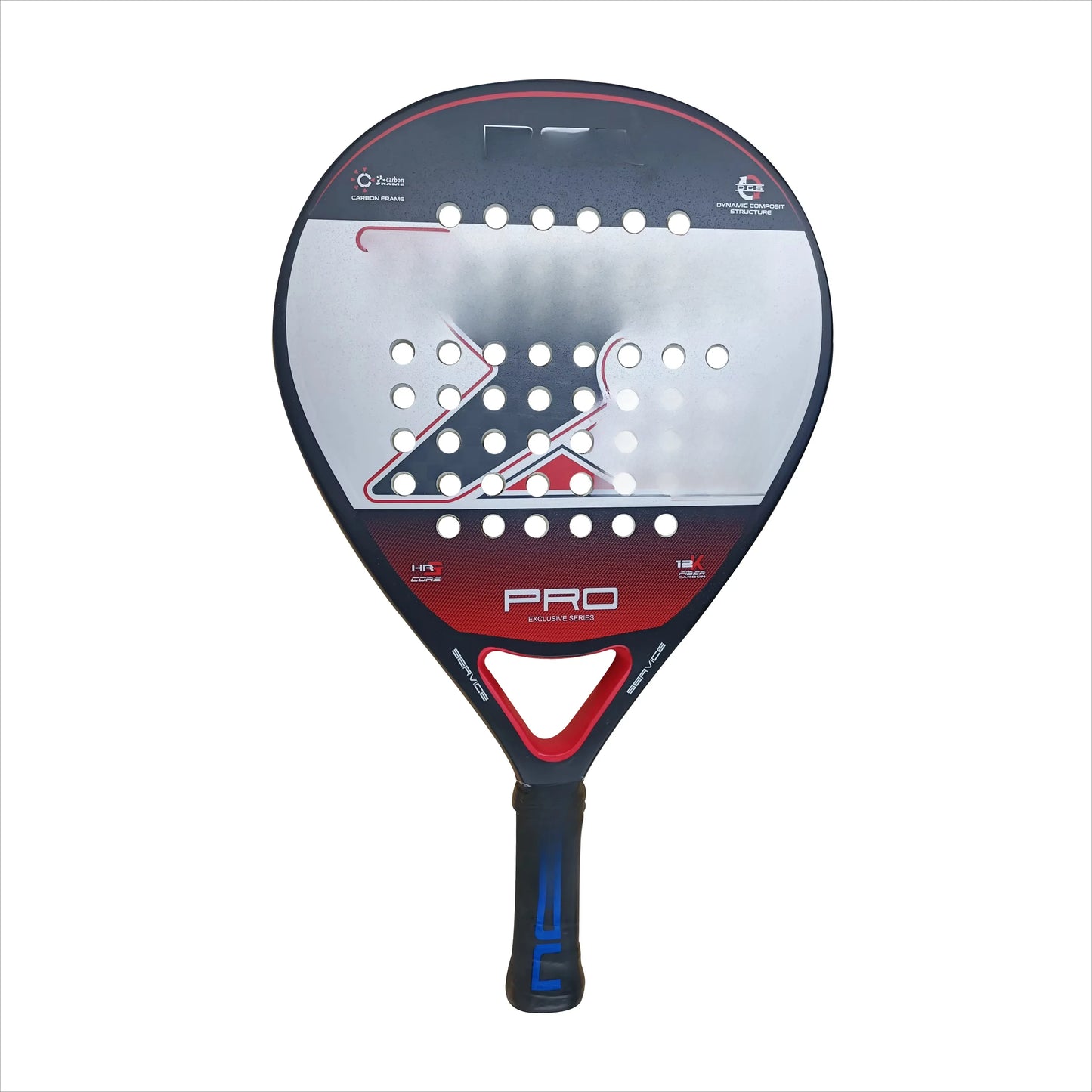 Padel Tennis Racket, 3K Carbon Fiber, Eva Soft Memory Shape, Rough Surface, High Balance Padel Paddle without Bag